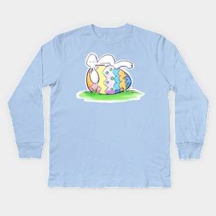 Sleeping Easter Bunny Kids Long Sleeve T-Shirt